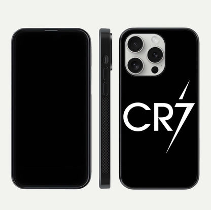 CR7 Elite Strike Glass Case for iPhone 16 Pro dual-view layout showing sport tones and edge clarity