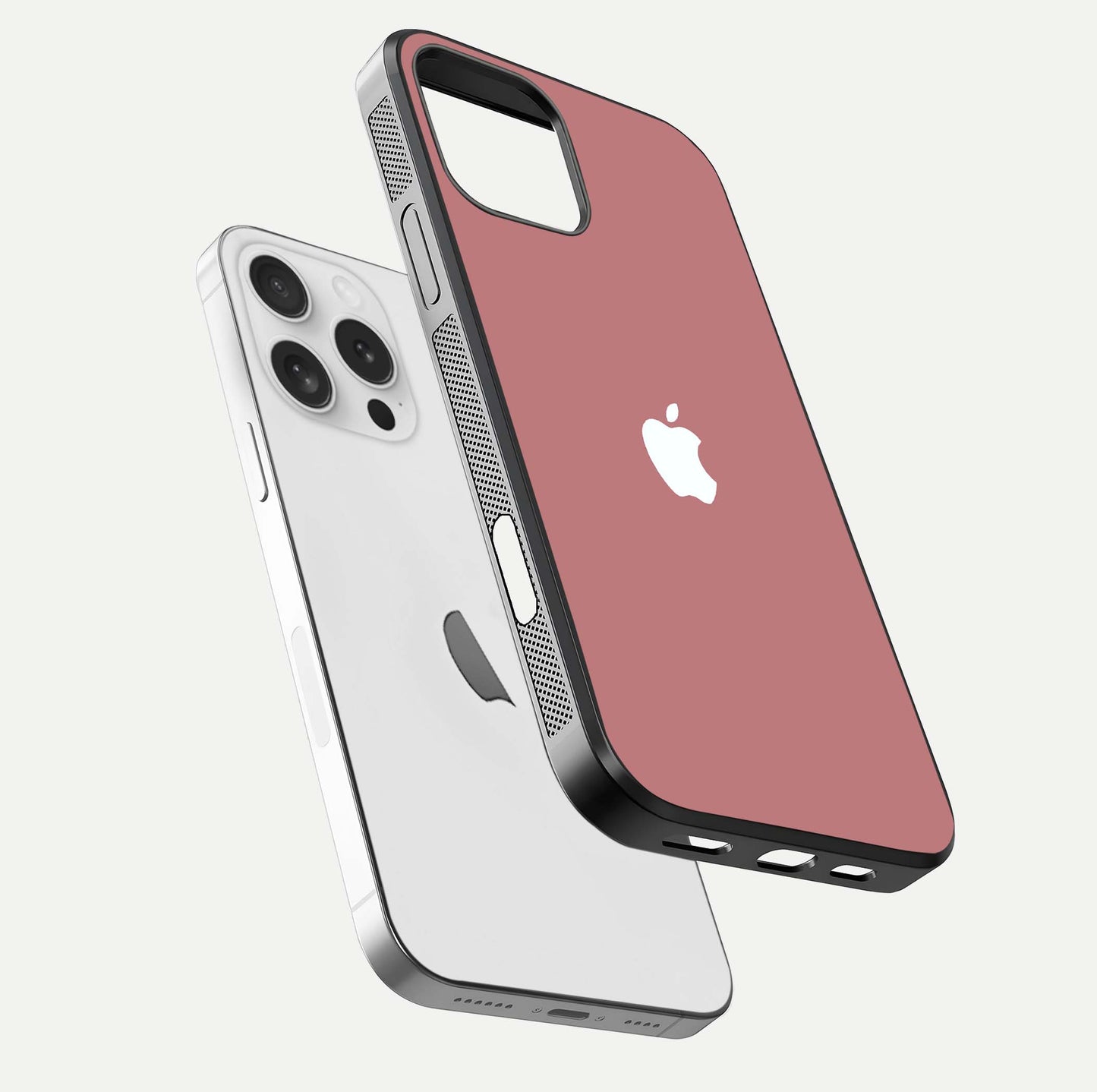 Apple Harmony Glass Case for iPhone 16 Pro floating dual view capturing reflective texture and premium protection