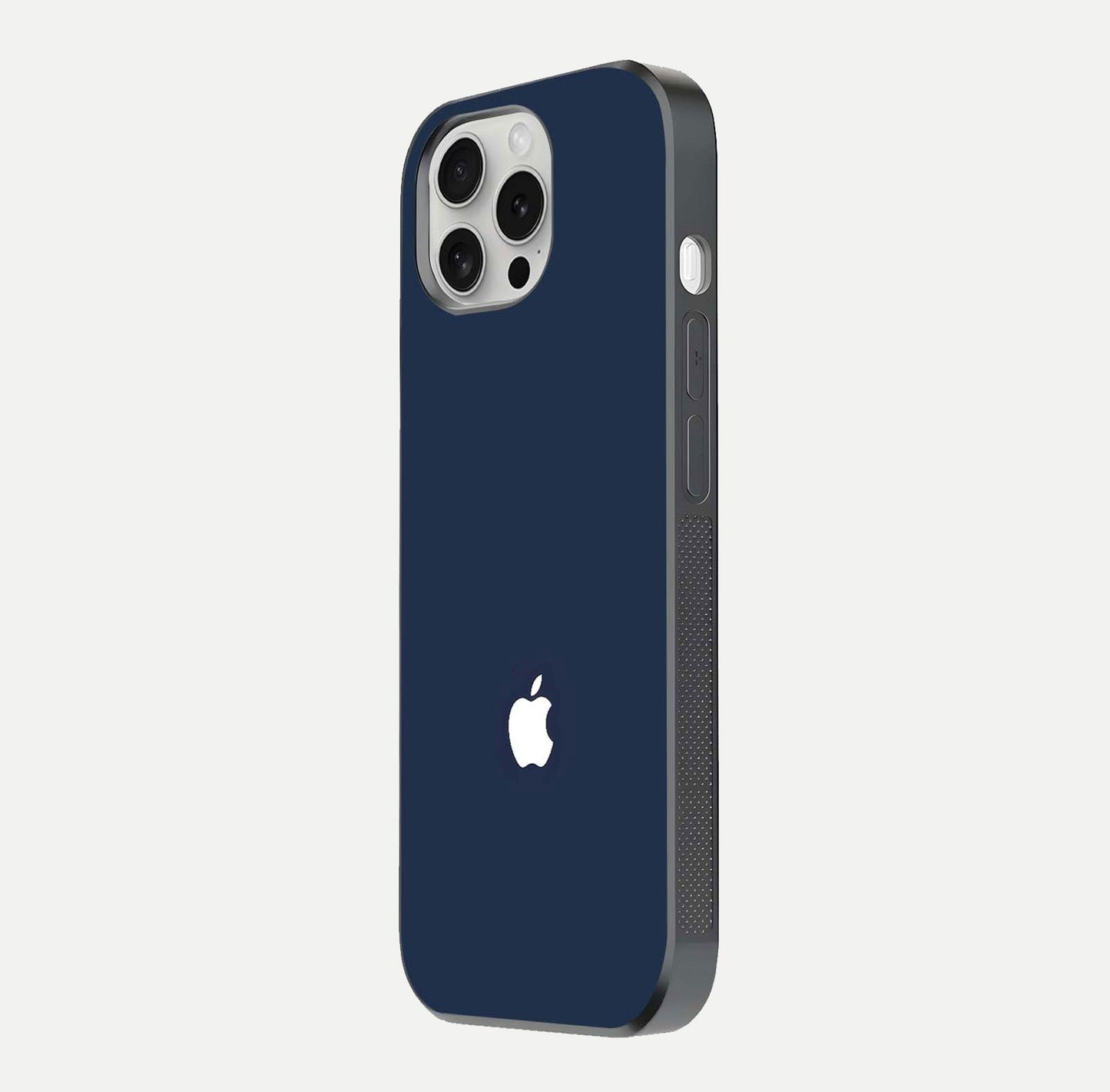 Minimal Apple Night Glass Case for iPhone 16 Pro side-angle image showing sleek reflection and clean gloss