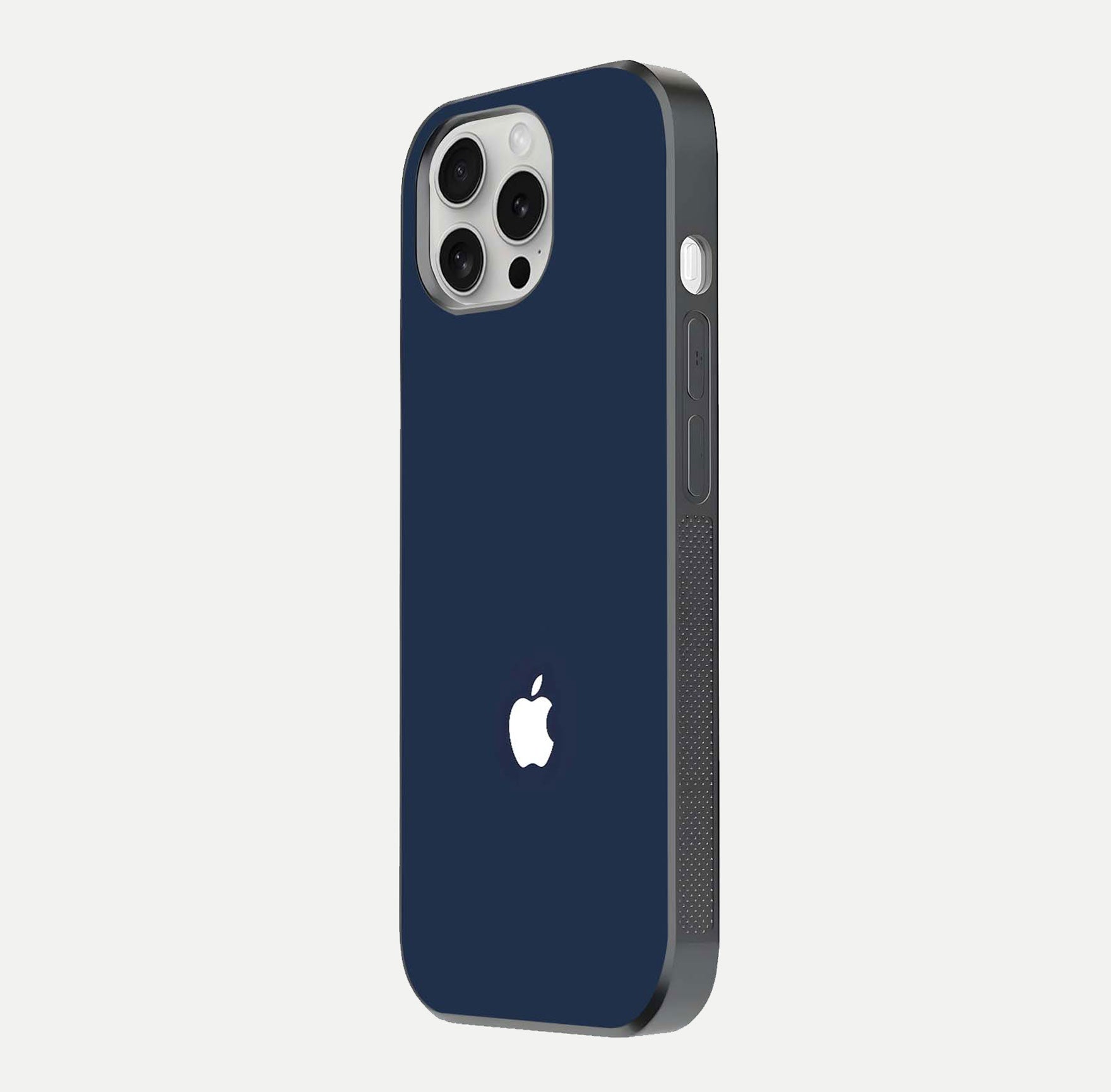 Minimal Apple Night Glass Case for iPhone 16 Pro side-angle image showing sleek reflection and clean gloss
