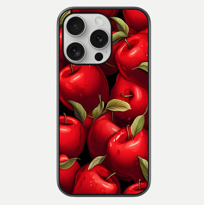 Apple Pattern Glass Case For iPhone 16 Pro by Custom World