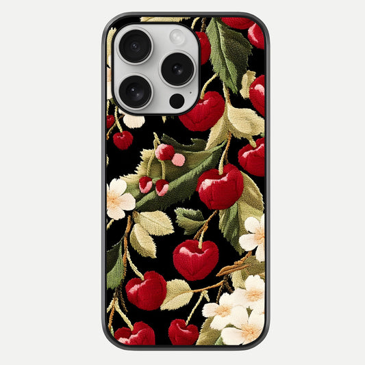 Bloom Thread Art Glass Case For iPhone 16 Pro by Custom World