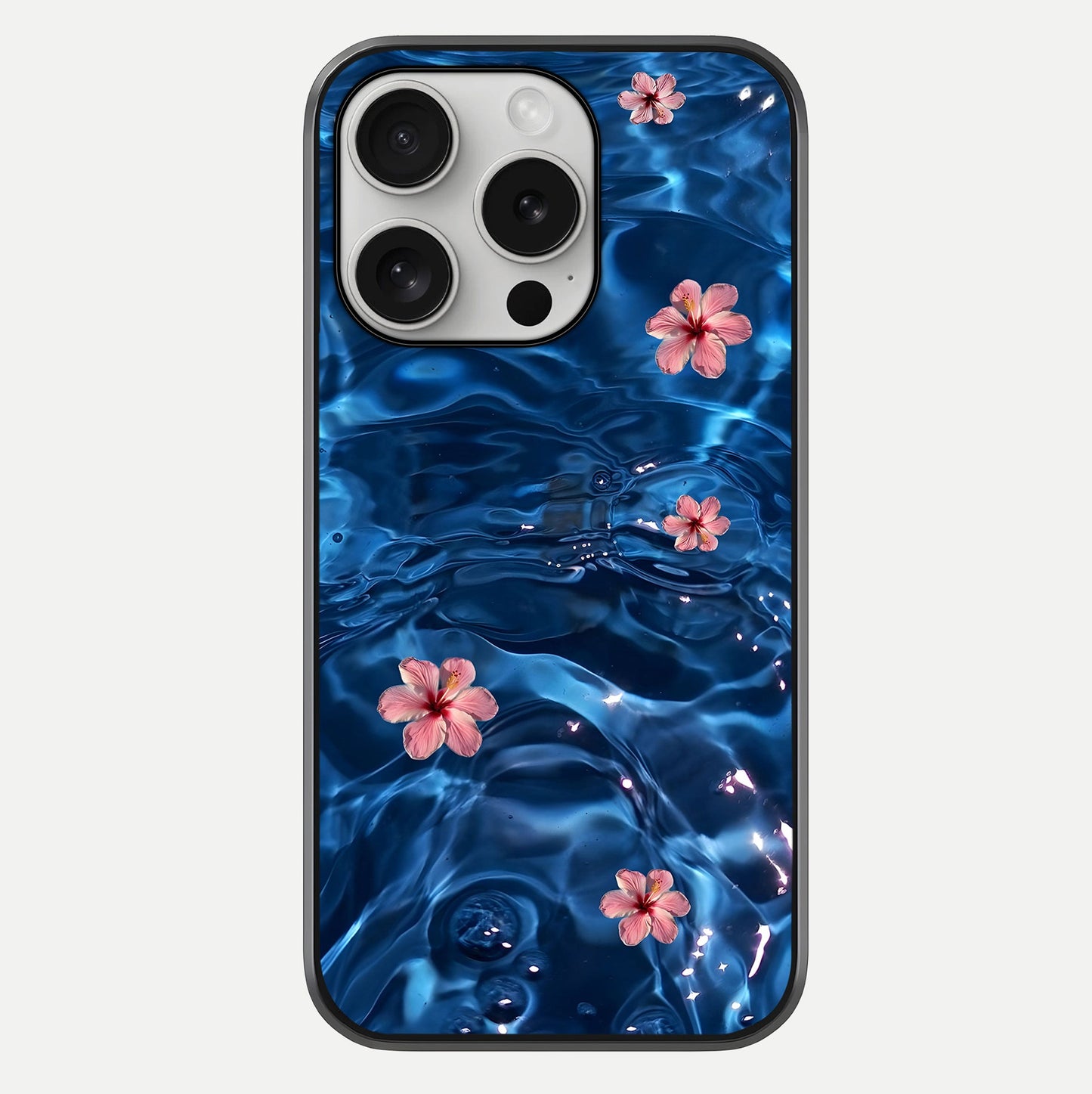 Blooming Water Drift Glass Case For iPhone 16 Pro by Custom World