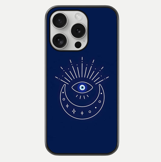 Blue Evil Eye Glass Case For iPhone 16 Pro by Custom World