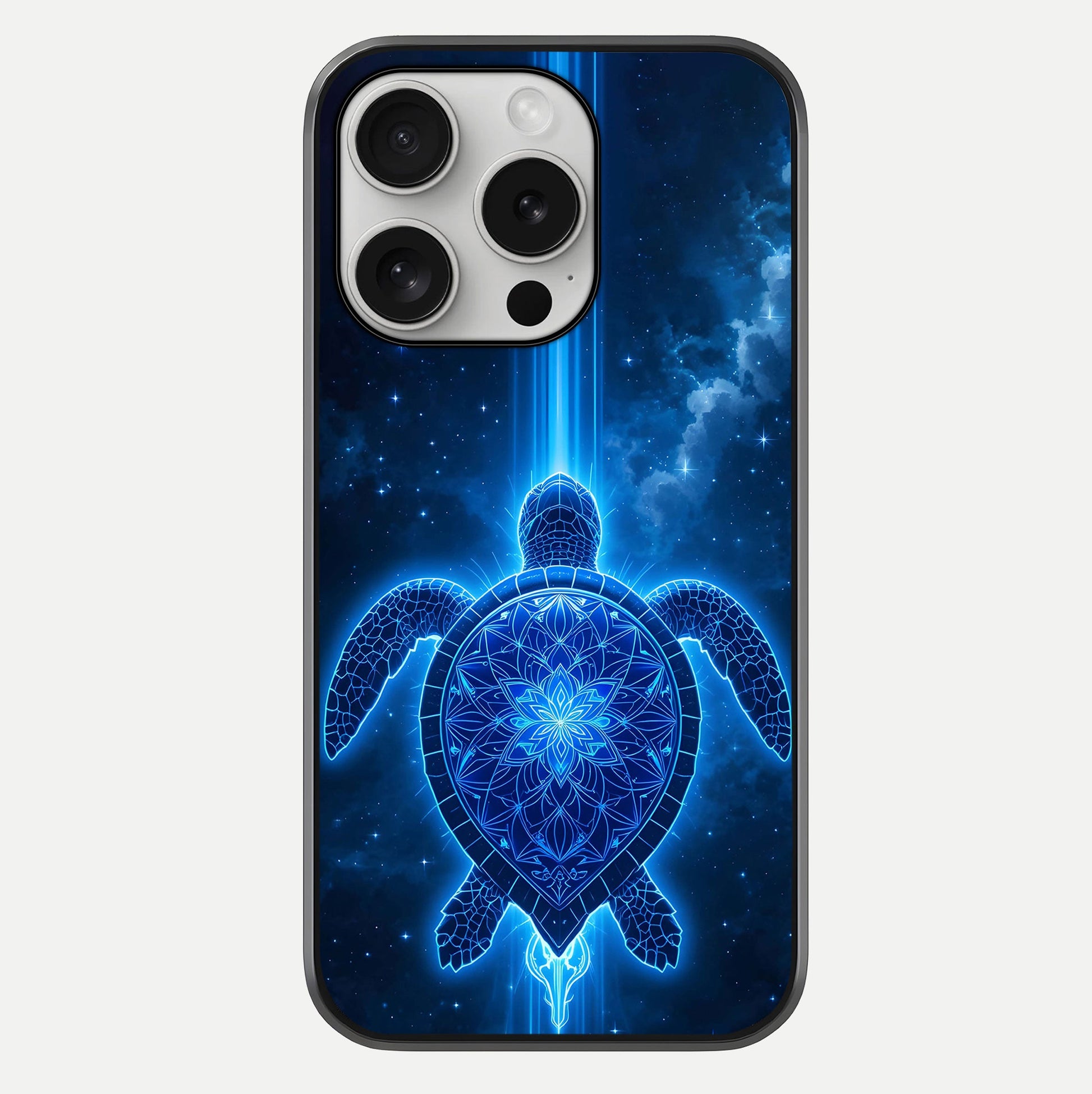 Blue Galaxy Turtle Glass Case For iPhone 16 Pro by Custom World