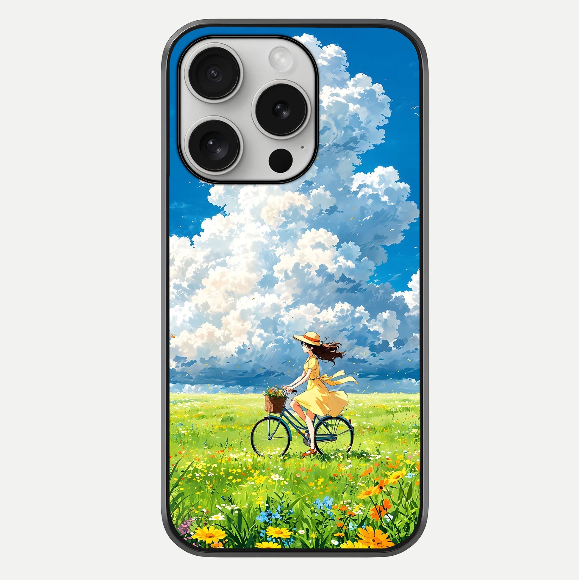 Breezy Meadow Ride Glass Case For iPhone 16 Pro by Custom World