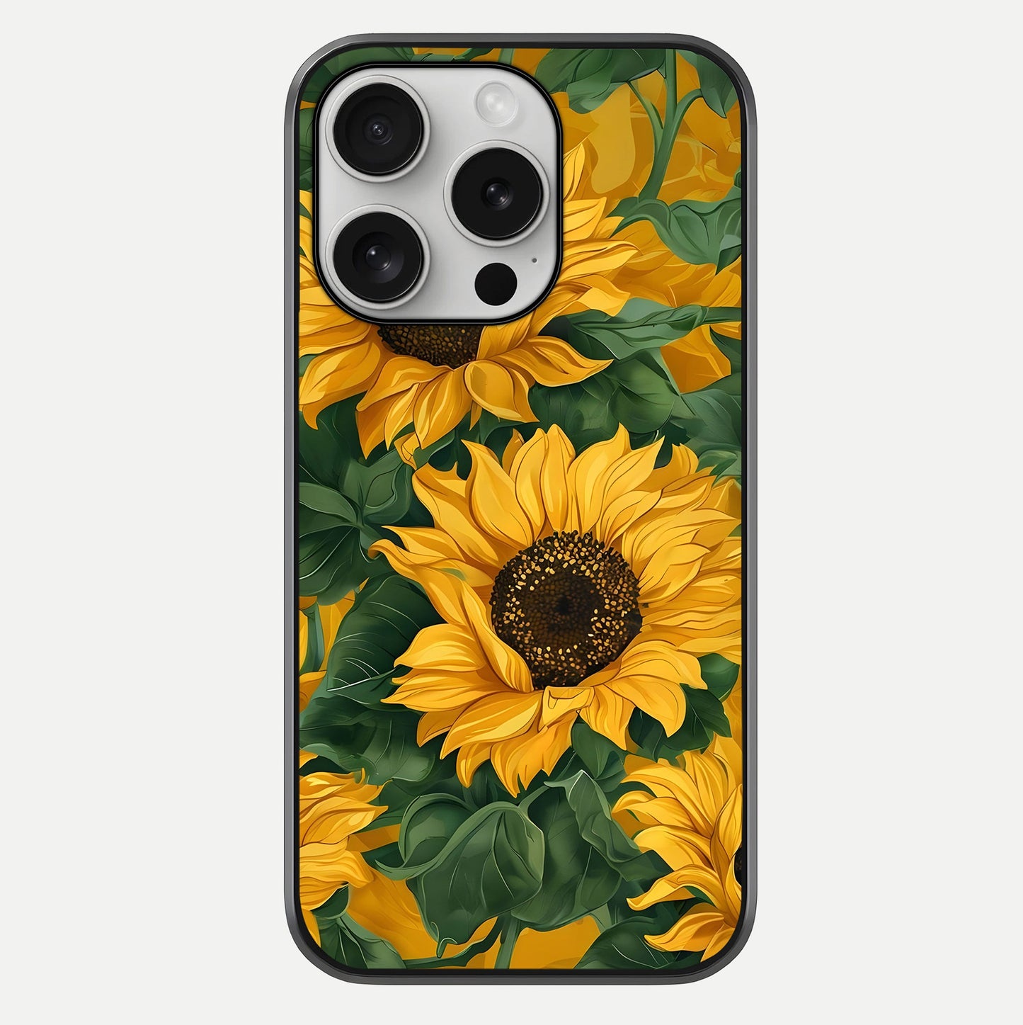 Bright Sunflower Bloom Glass Case For iPhone 16 Pro by Custom World