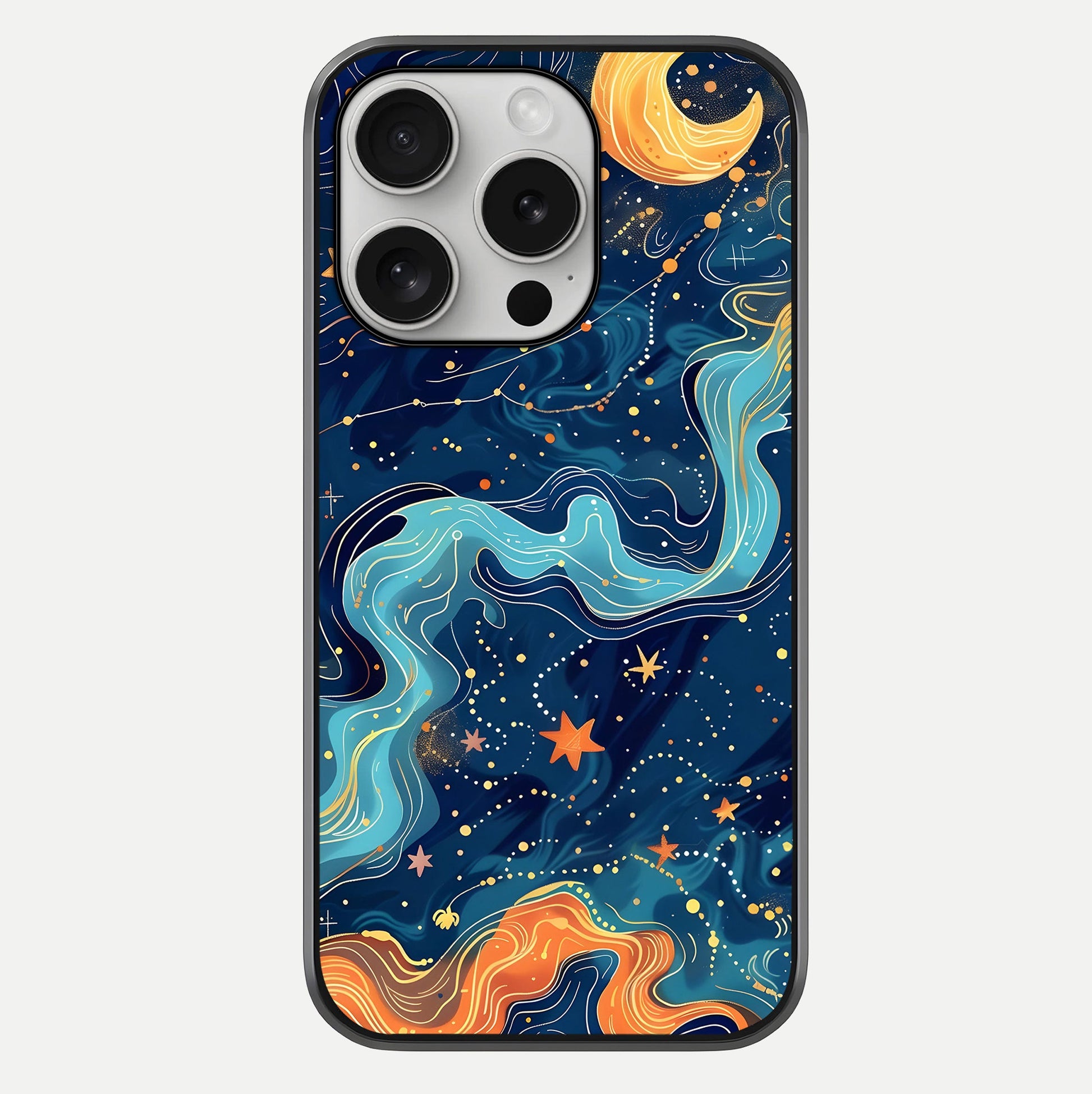 Celestial Dream Flow Glass Case For iPhone 16 Pro by Custom World