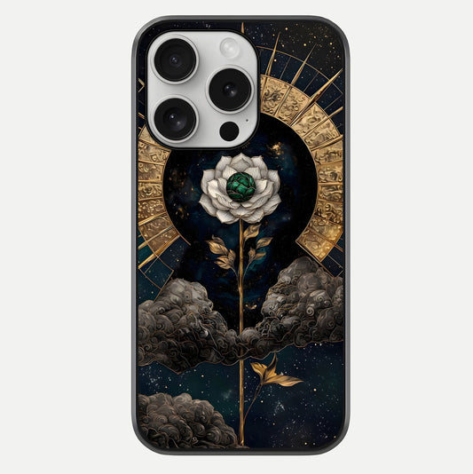 Celestial Lotus Morang Glass Case For iPhone 16 Pro by Custom World