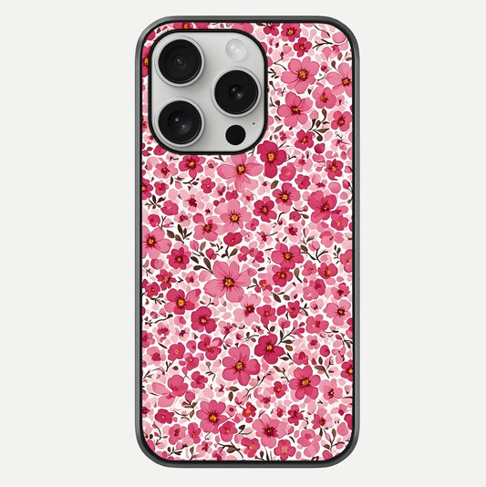 Cherry Blossom Charm Glass Case For iPhone 16 Pro by Custom World