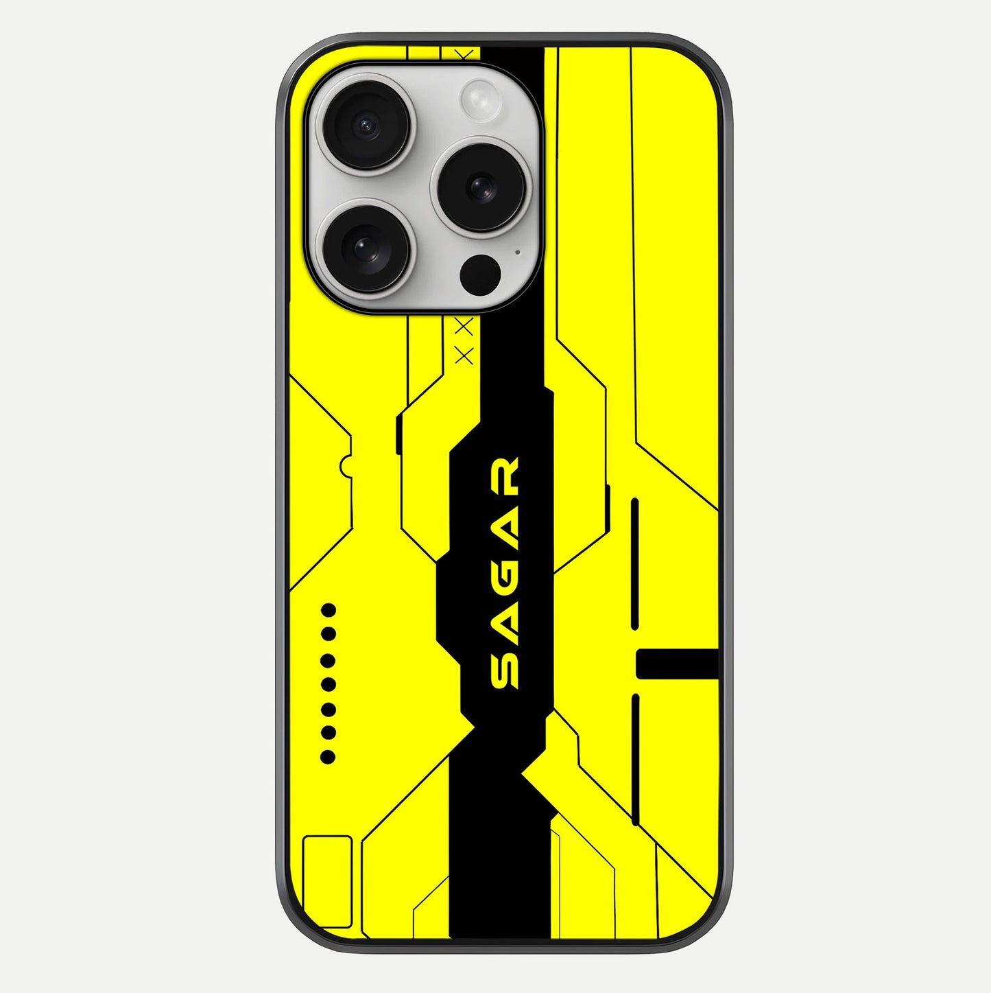Circuit CYBERPUNK Custom Name Glass Case For iPhone 16 Pro by Custom World