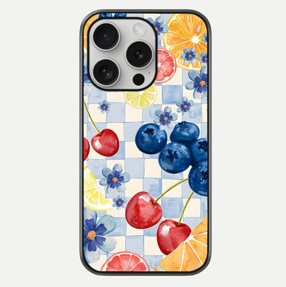 Citrus Bloom Joy Glass Case For iPhone 16 Pro by Custom World