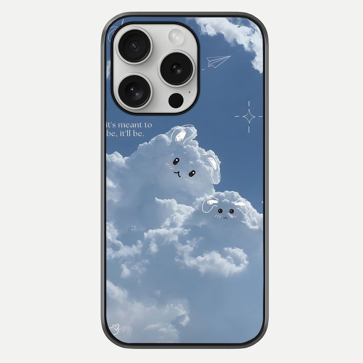 Cloud Bunny Dreams Glass Case For iPhone 16 Pro by Custom World