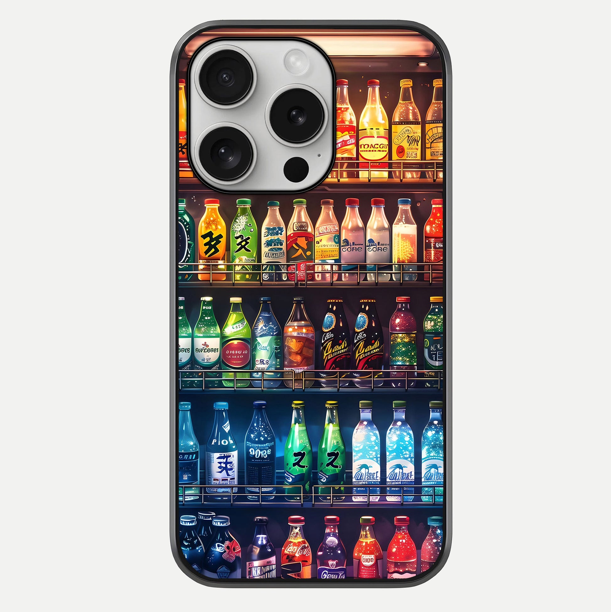 Colorful Soda Bottles Glass Case For iPhone 16 Pro by Custom World