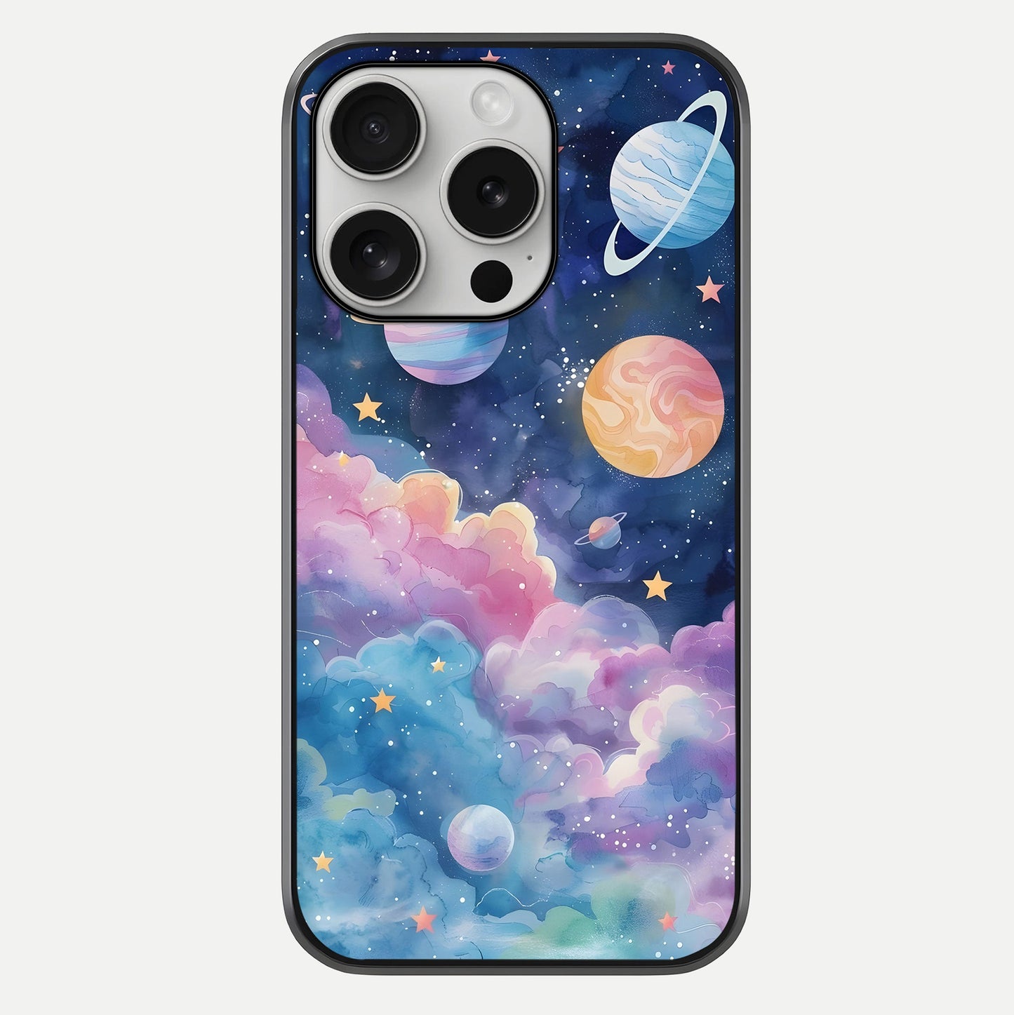 Cosmic Planet Dreams Glass Case For iPhone 16 Pro by Custom World