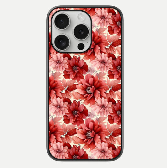 Crimson Love Petals Glass Case For iPhone 16 Pro by Custom World
