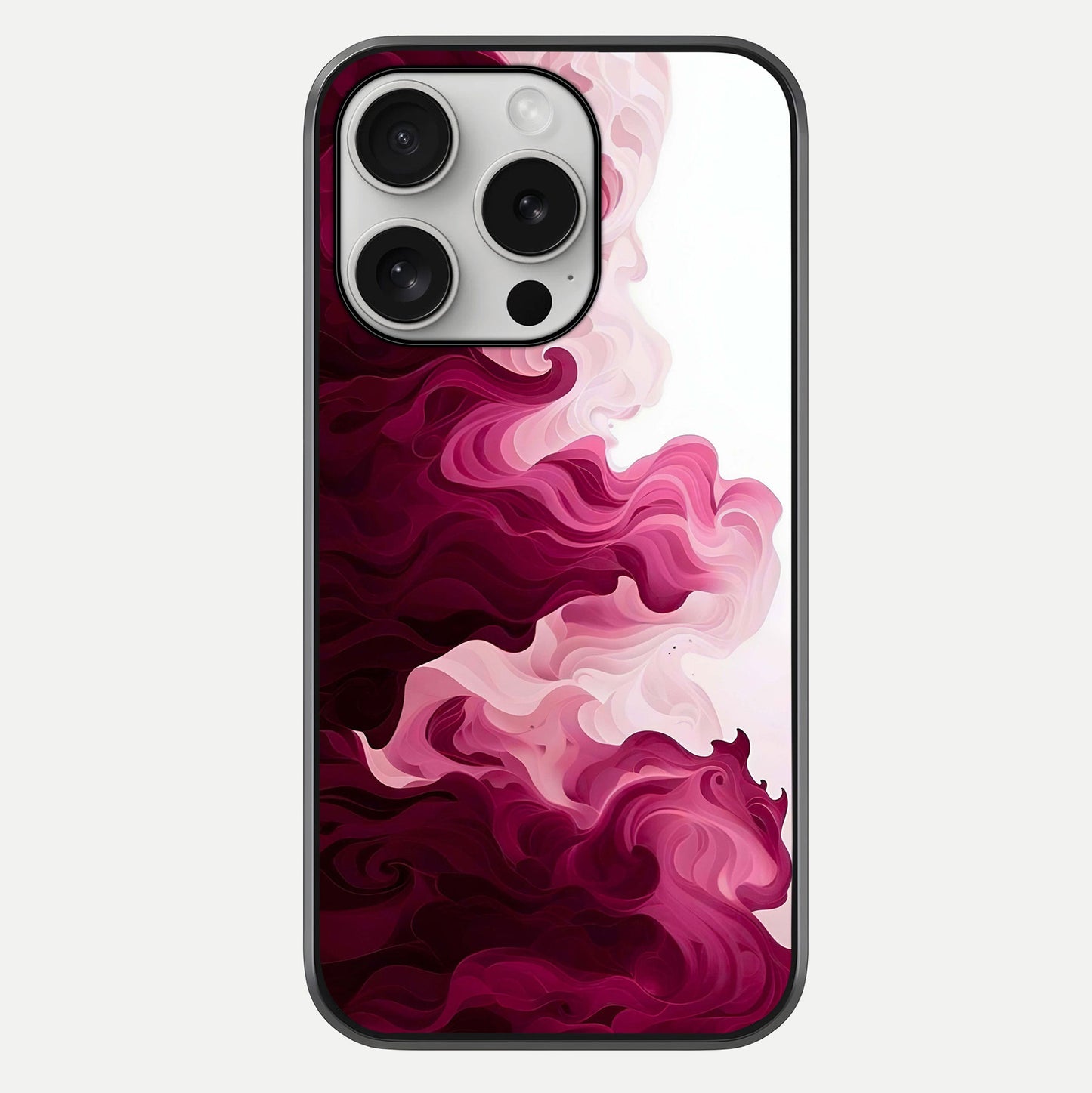 Crimson Wave Flow Glass Case For iPhone 16 Pro by Custom World