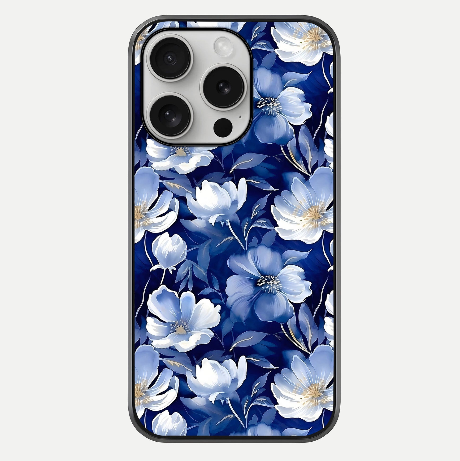Cute Floral Patterns Glass Case For iPhone 16 Pro by Custom World