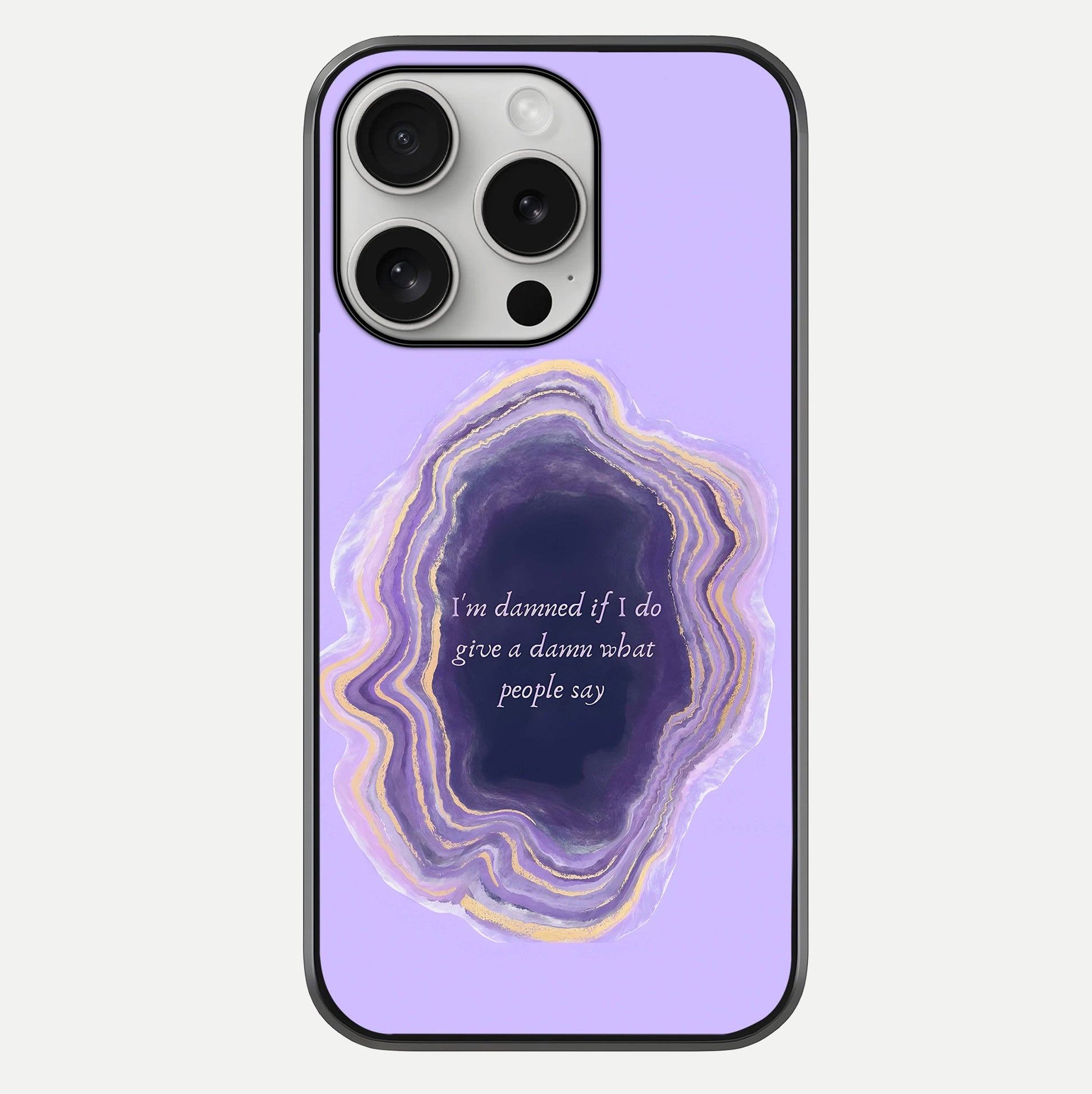 Damned People Quote Glass Case For iPhone 16 Pro by Custom World