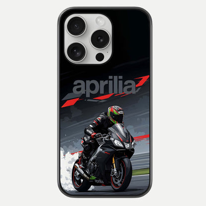 Dark Aprilla Glass Case For iPhone 16 Pro by Custom World