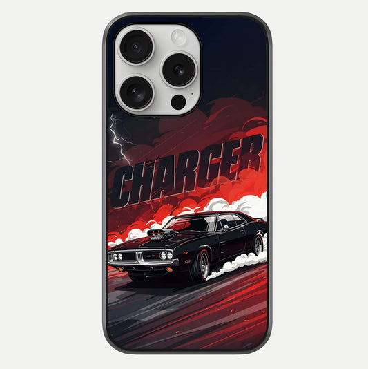 Dark Charger Fury Glass Case For iPhone 16 Pro by Custom World