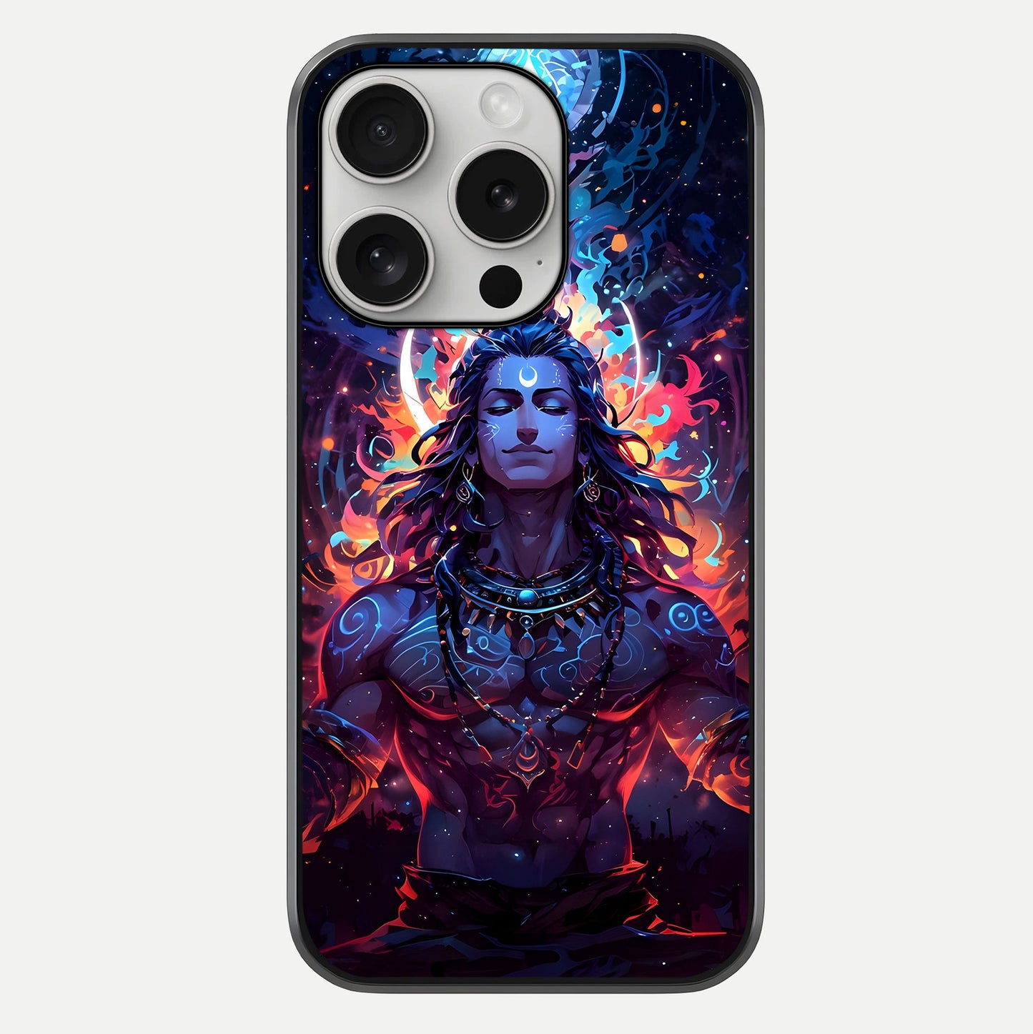 Divine Fire Shiv Glass Case For iPhone 16 Pro by Custom World