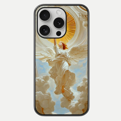 Divine Light Angel Glass Case For iPhone 16 Pro by Custom World
