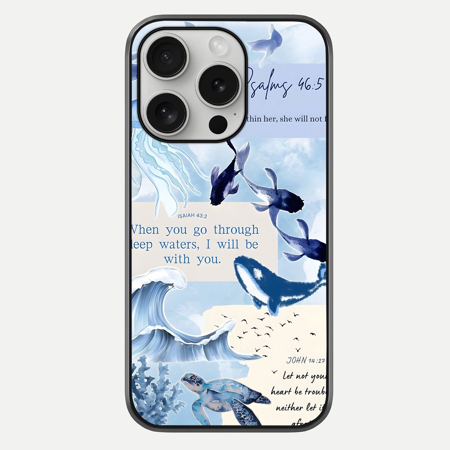 Faithful Ocean Promise Glass Case For iPhone 16 Pro by Custom World