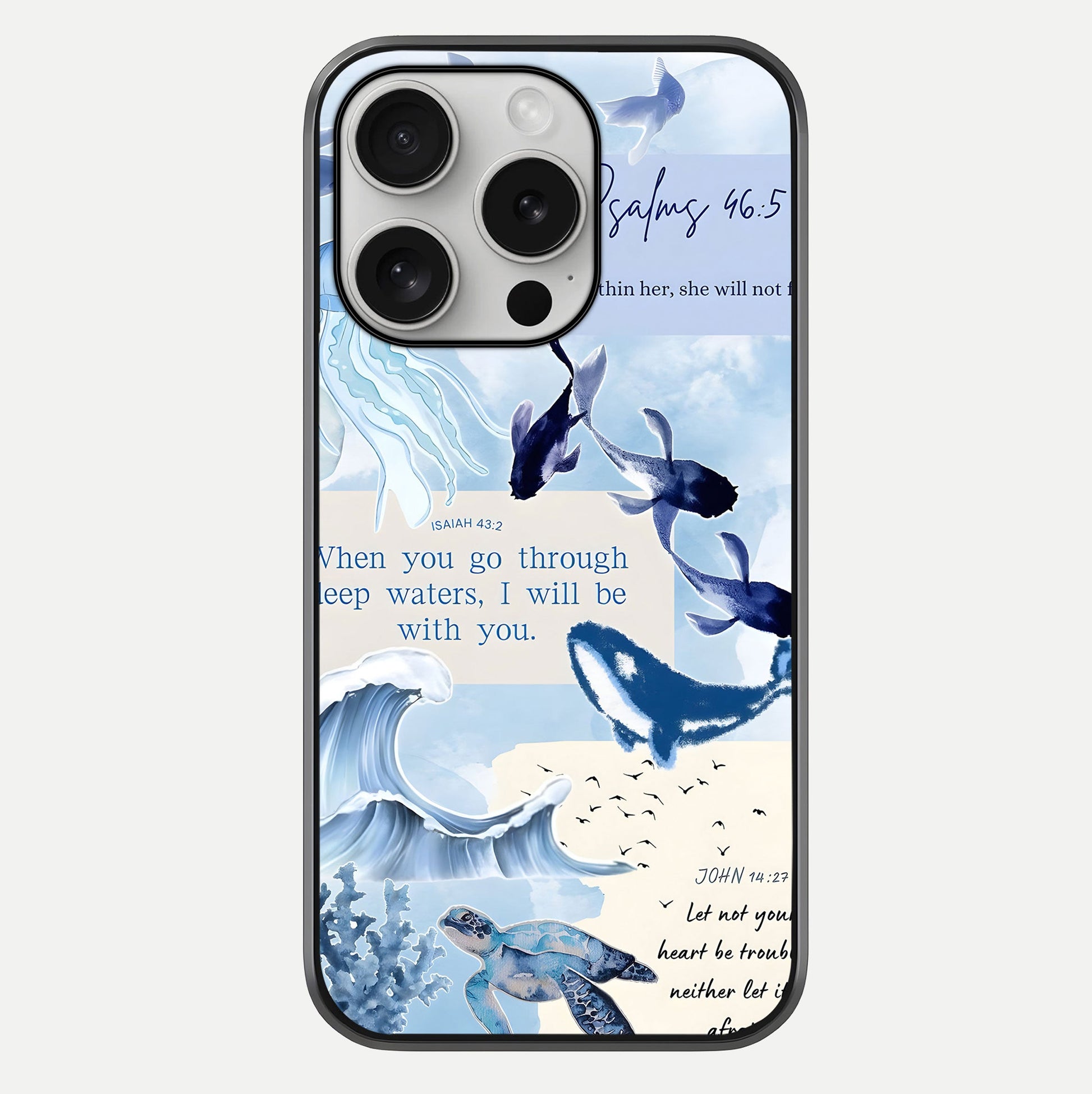 Faithful Ocean Promise Glass Case For iPhone 16 Pro by Custom World