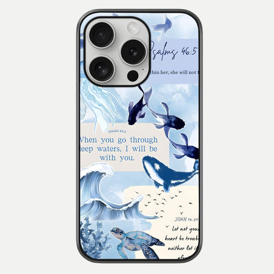 Faithful Ocean Promise Glass Case For iPhone 16 Pro by Custom World