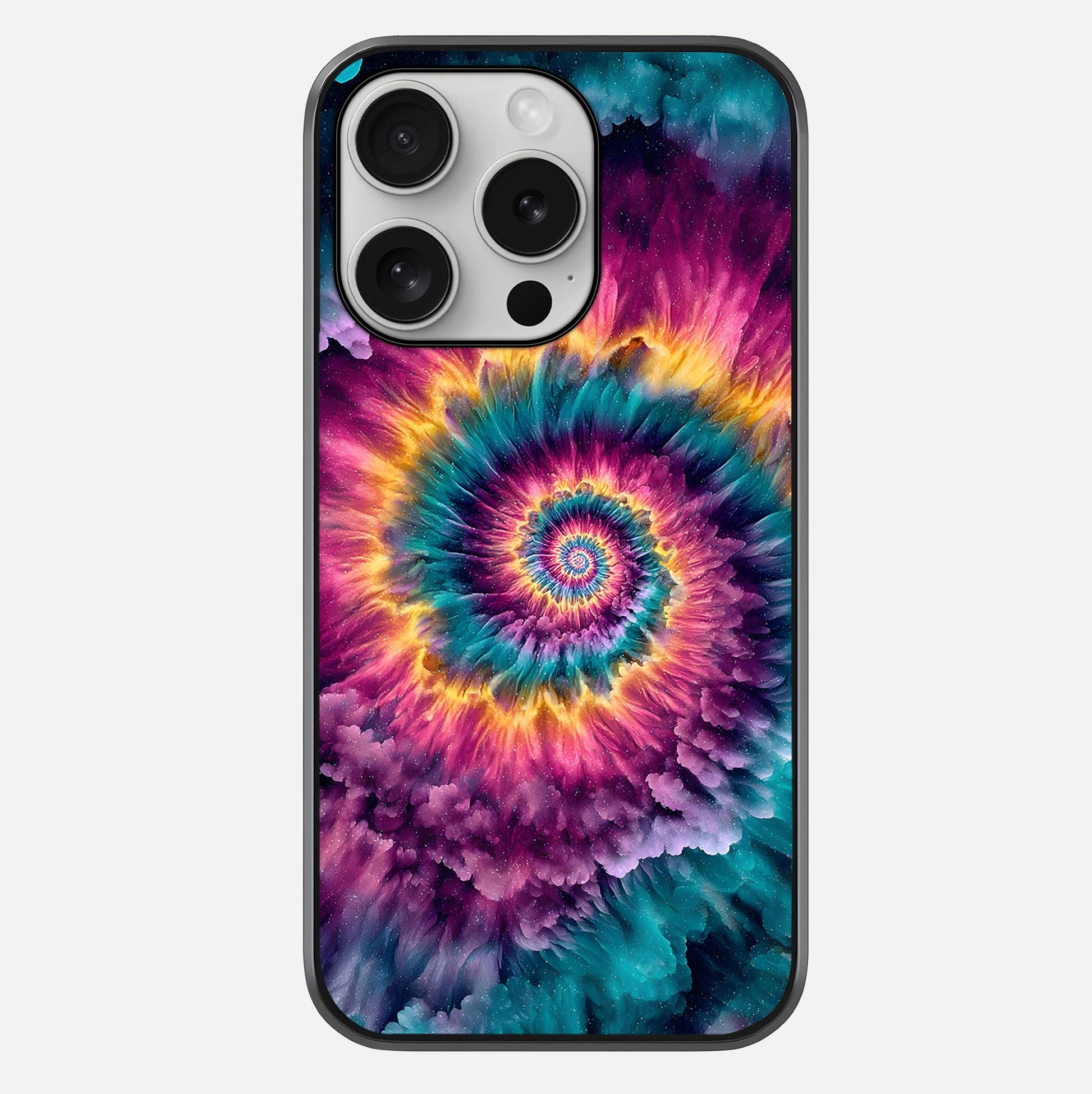 Galactic Spiral Burst Glass Case For iPhone 16 Pro by Custom World