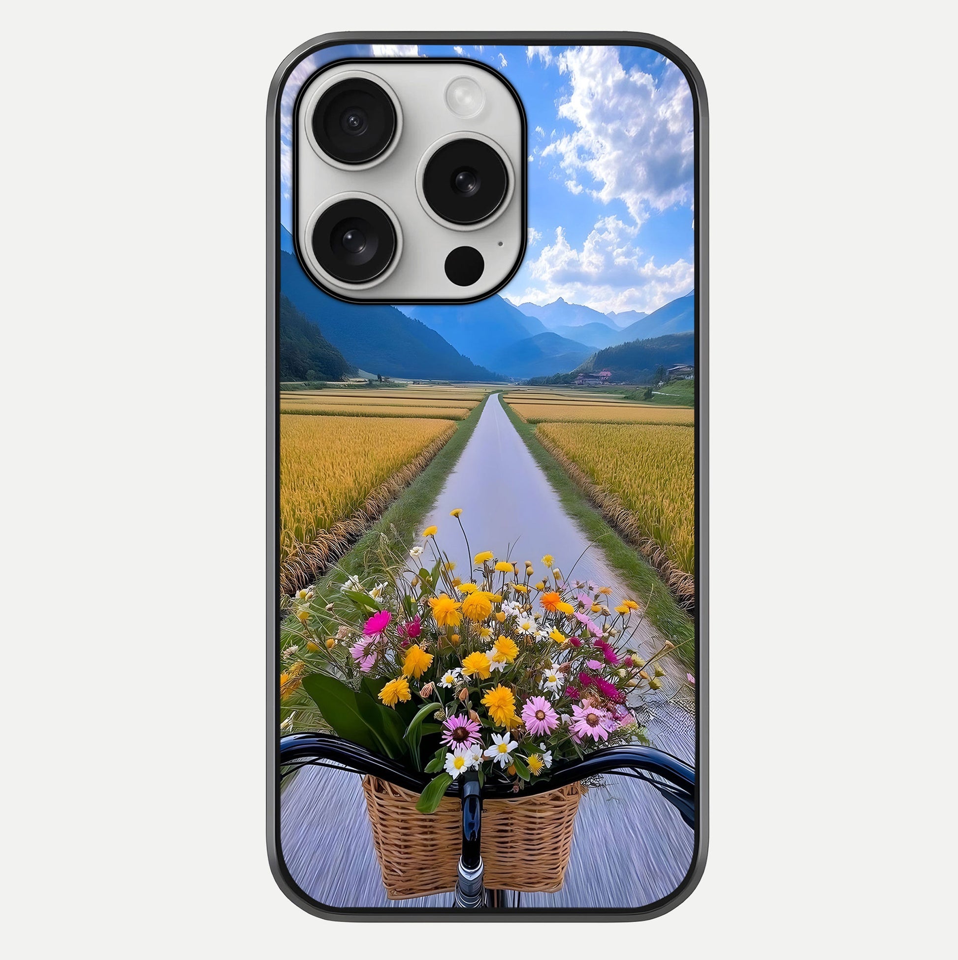Golden Field Journey Glass Case For iPhone 16 Pro by Custom World