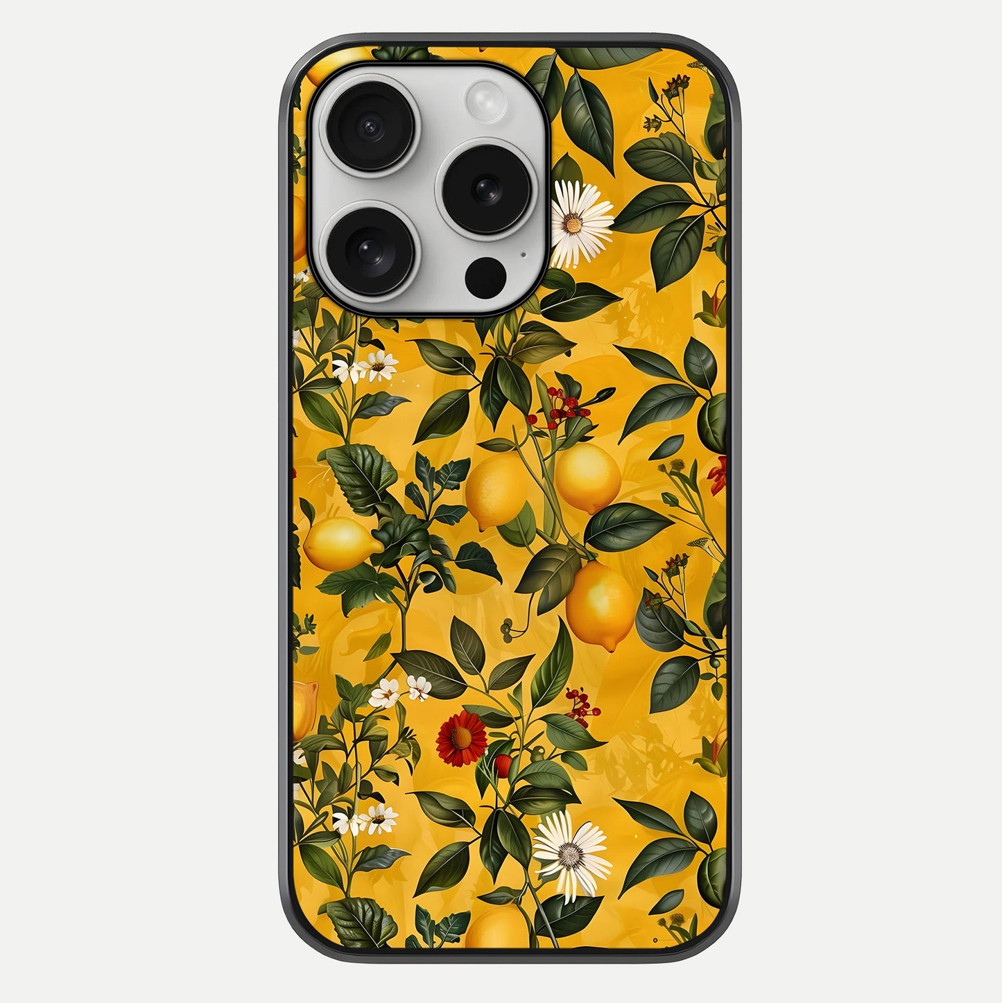 Golden Lemon Field Glass Case For iPhone 16 Pro by Custom World
