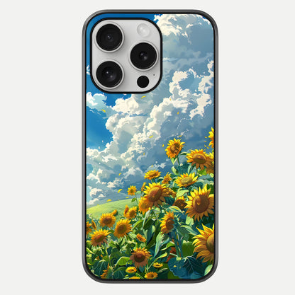 Golden Sun Glory Glass Case For iPhone 16 Pro by Custom World