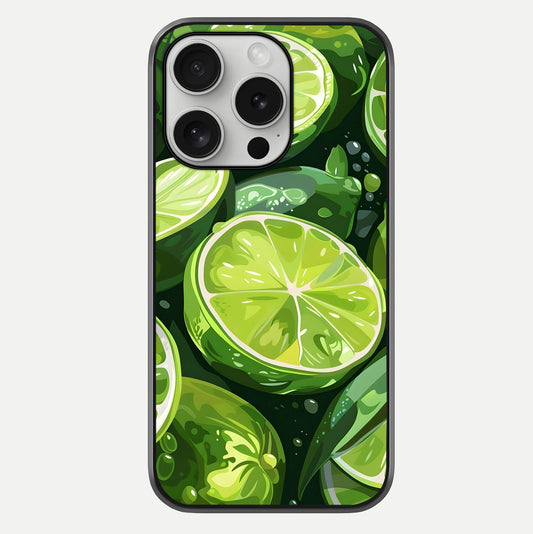 Green Lemon Glass Case For iPhone 16 Pro by Custom World