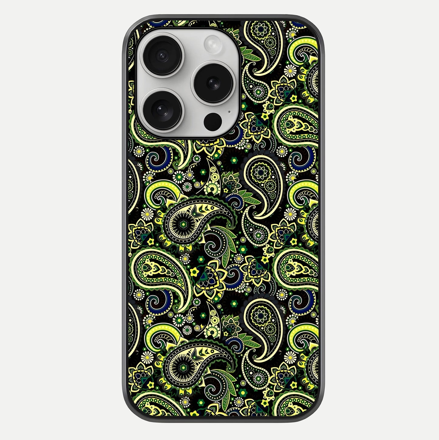 Green Mandala Pattern Glass Case For iPhone 16 Pro by Custom World