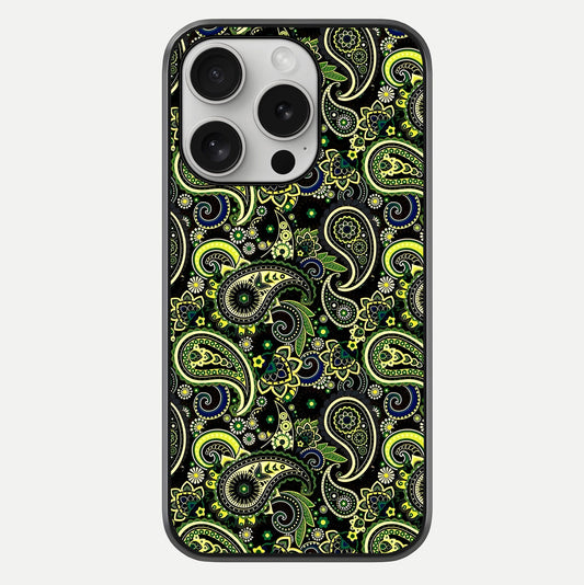 Green Mandala Pattern Glass Case For iPhone 16 Pro by Custom World