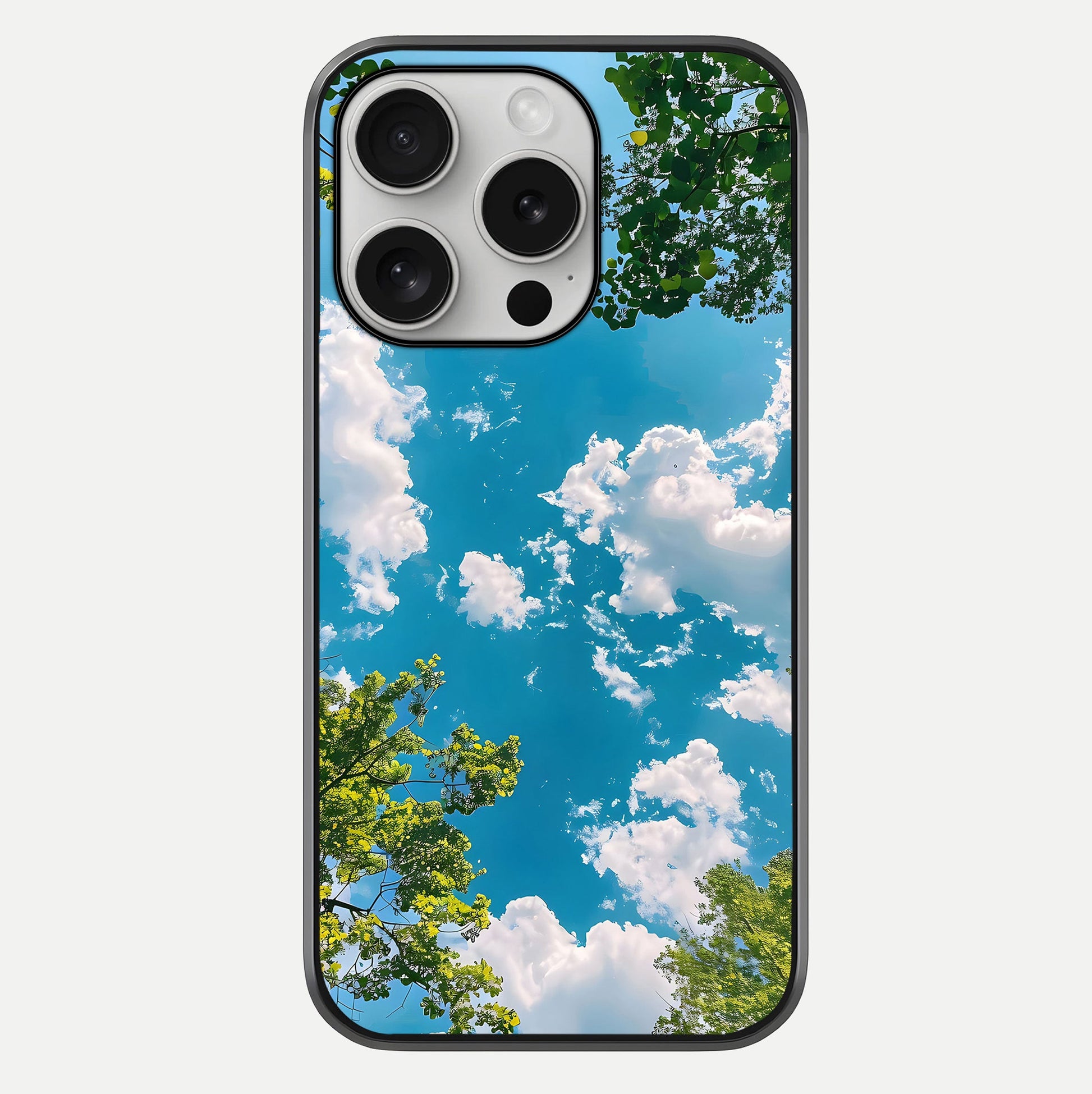 Greenery Sky Glass Case For iPhone 16 Pro by Custom World