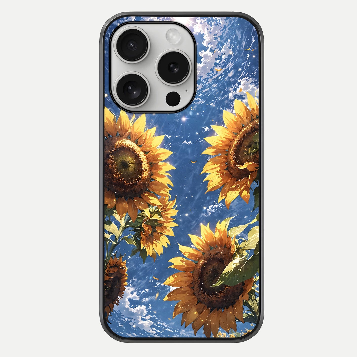 Heavenly Sunflower Rise Glass Case For iPhone 16 Pro by Custom World