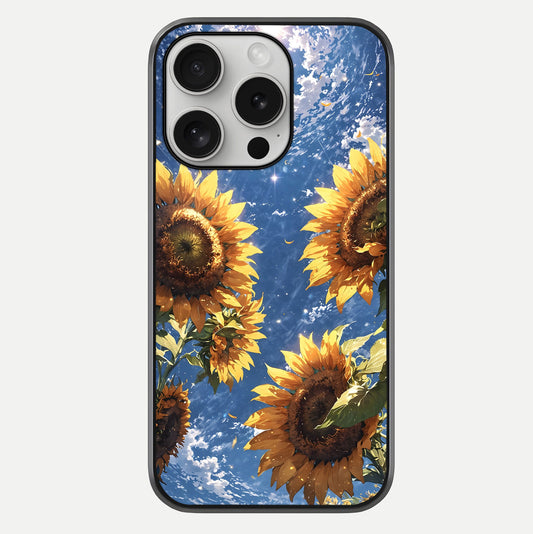 Heavenly Sunflower Rise Glass Case For iPhone 16 Pro by Custom World