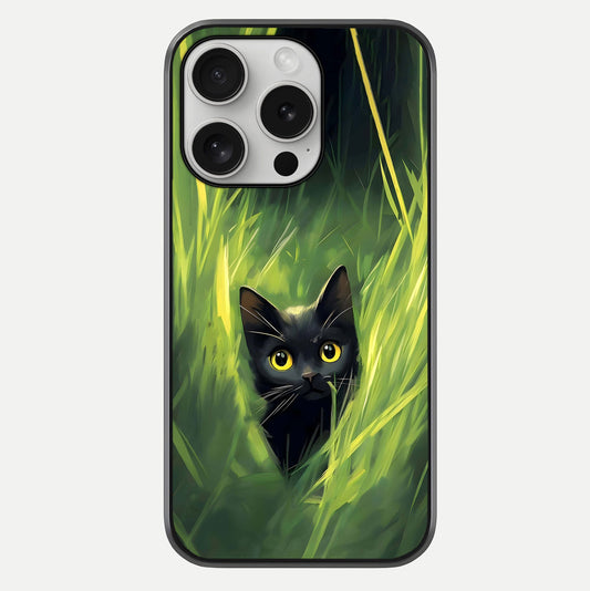Hidden Cat Whisper Glass Case For iPhone 16 Pro by Custom World