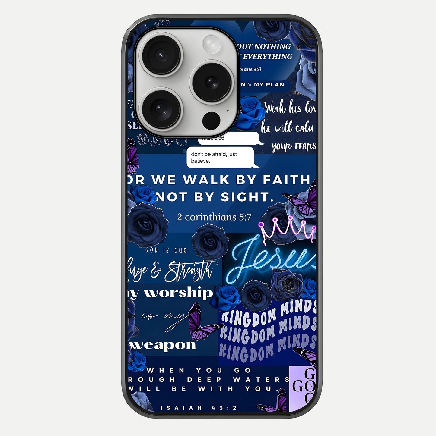 Kingdom Faith Glow Glass Case For iPhone 16 Pro by Custom World
