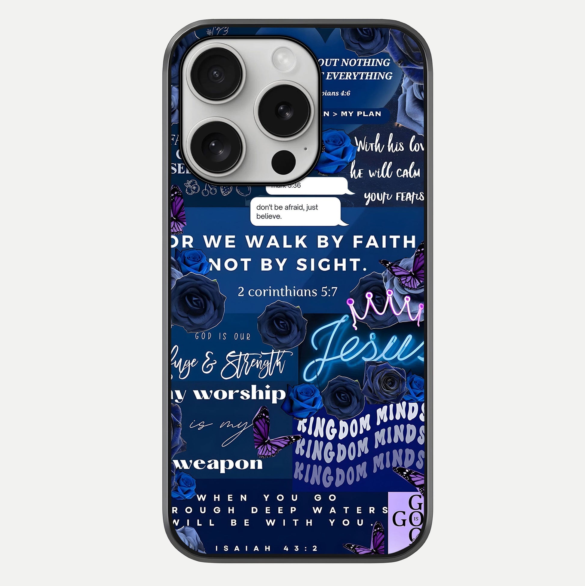 Kingdom Faith Glow Glass Case For iPhone 16 Pro by Custom World