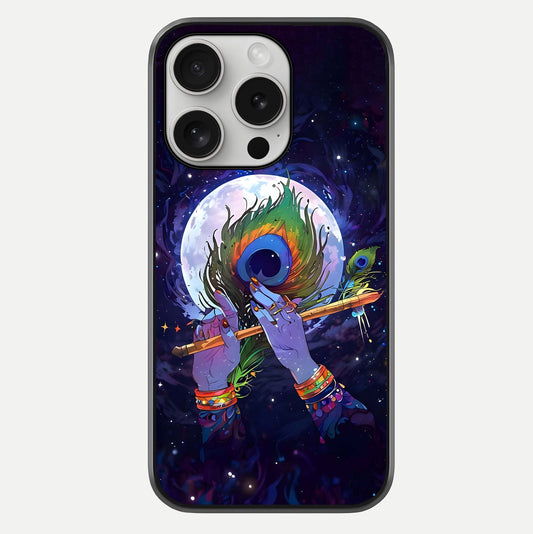 Krishna Hands Art Glass Case For iPhone 16 Pro by Custom World