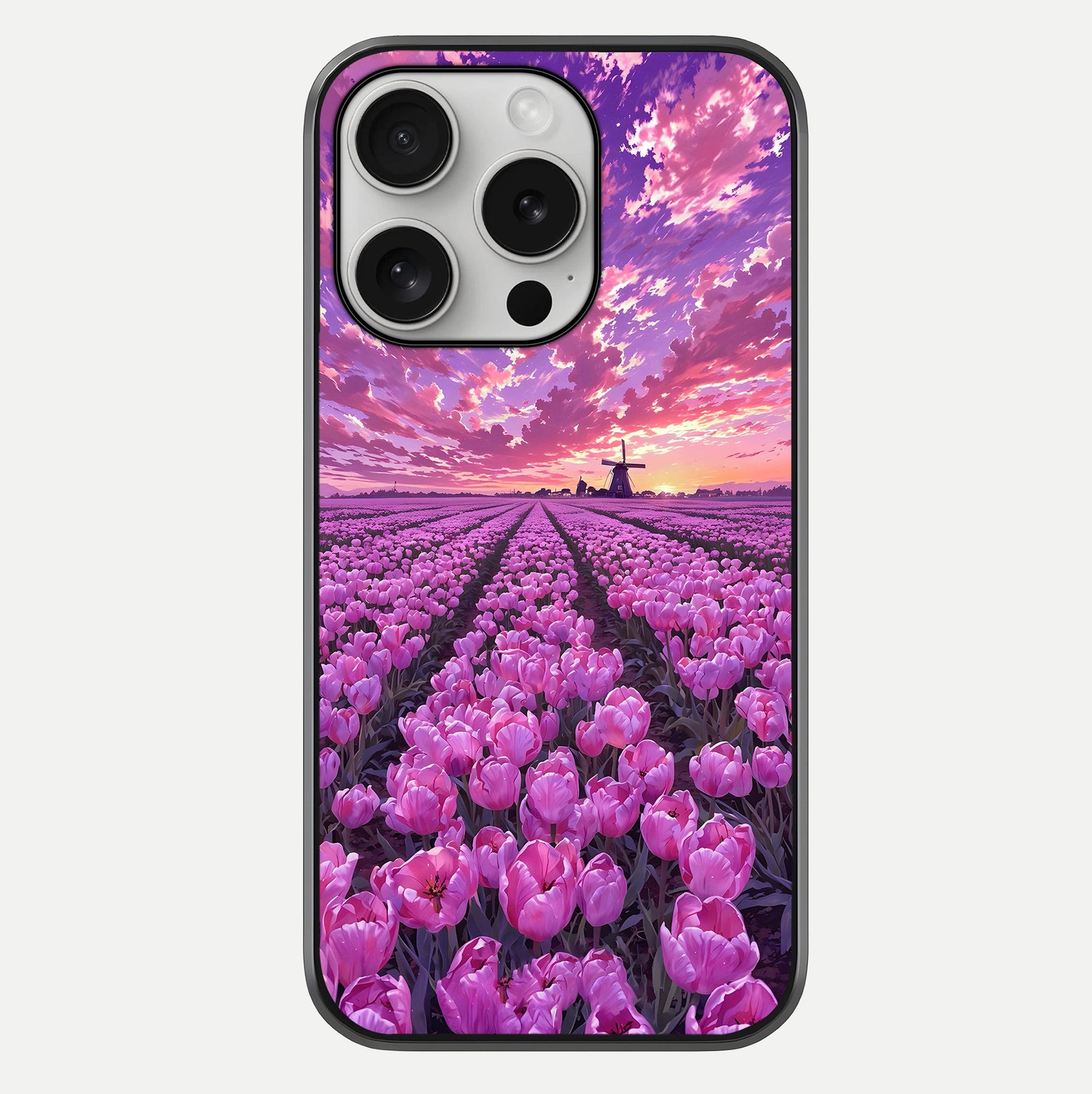 Lavender Dream Skies Glass Case For iPhone 16 Pro by Custom World