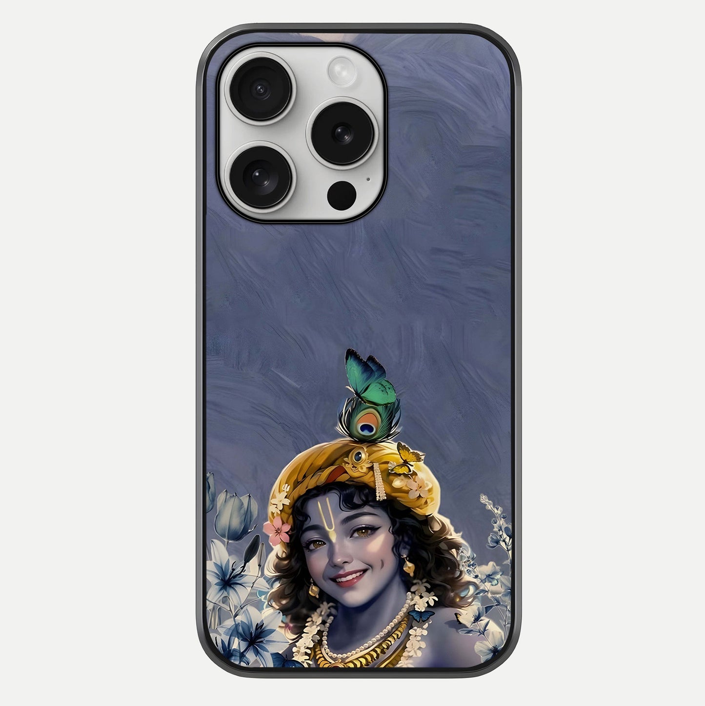 Lord Krishna Glass Case For iPhone 16 Pro by Custom World