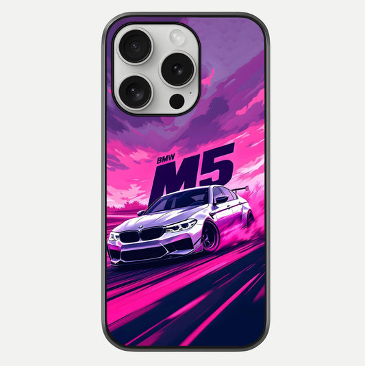 MS Neon Car Glass Case For iPhone 16 Pro by Custom World