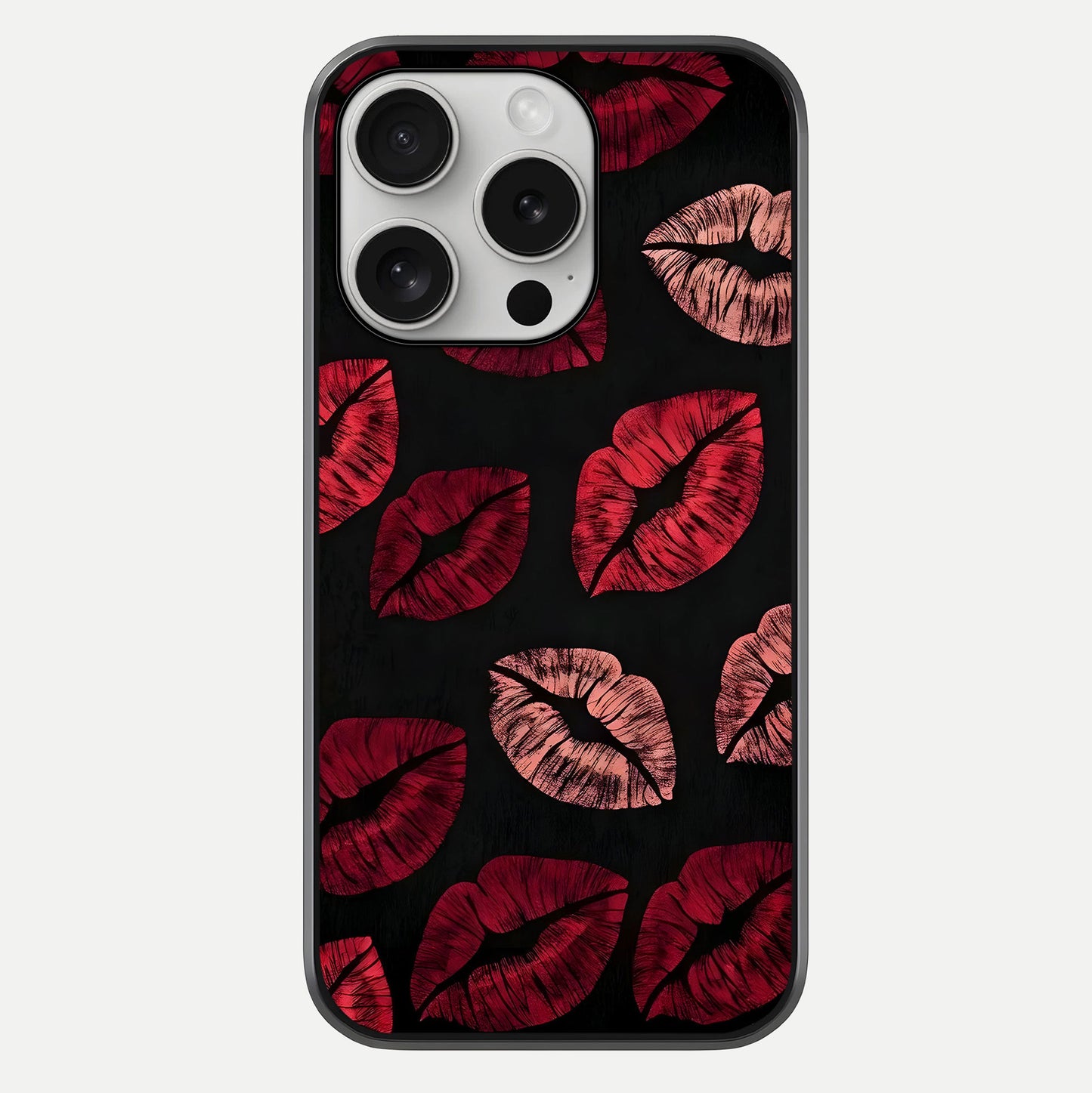 Midnight Kiss Love Glass Case For iPhone 16 Pro by Custom World