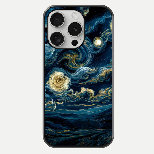 Midnight Sky Whirl Glass Case For iPhone 16 Pro by Custom World
