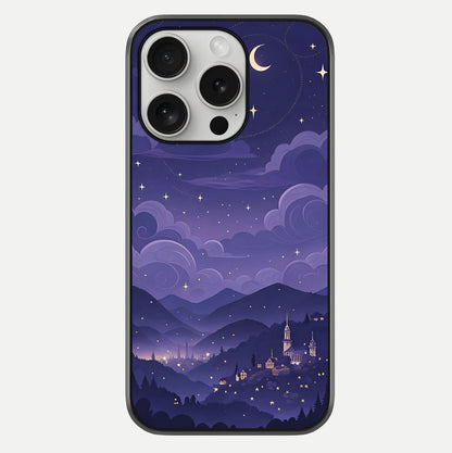 Minimal Night View Glass Case For iPhone 16 Pro by Custom World